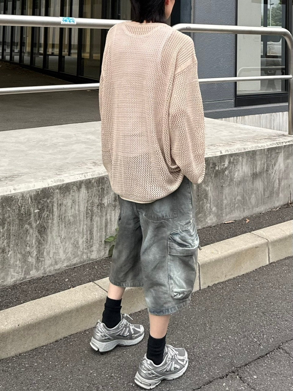 【Chikashitsu +】oversized net summer knit (3color)