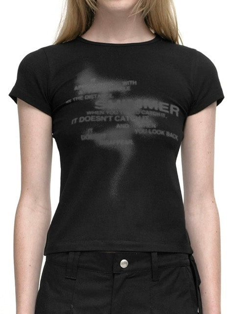 【NACHE】SHIMMER CROP T-SHIRT