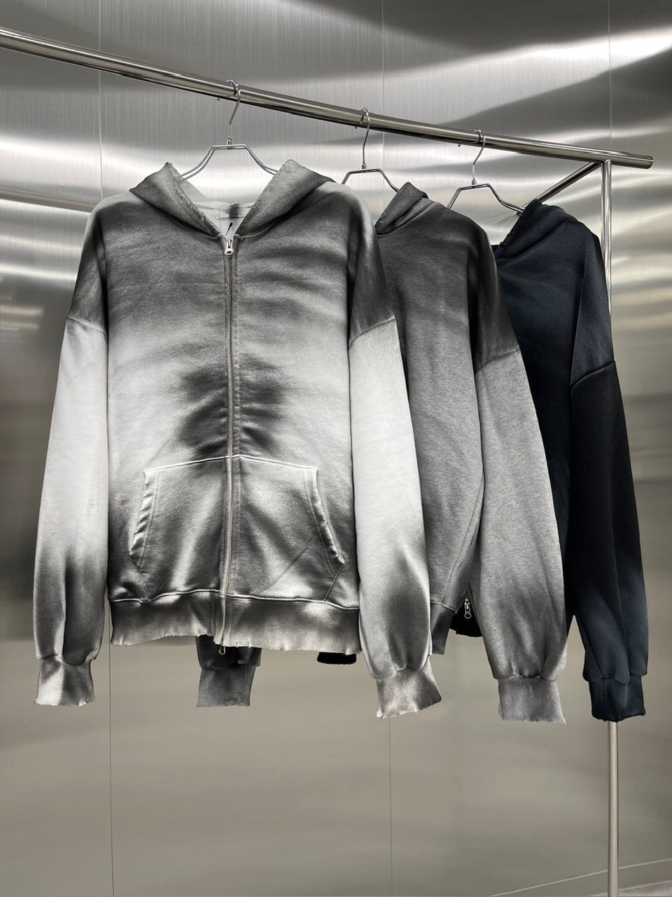 受注制【nmtc +】washing zip up hoodie (3color) / 【エヌエムティー