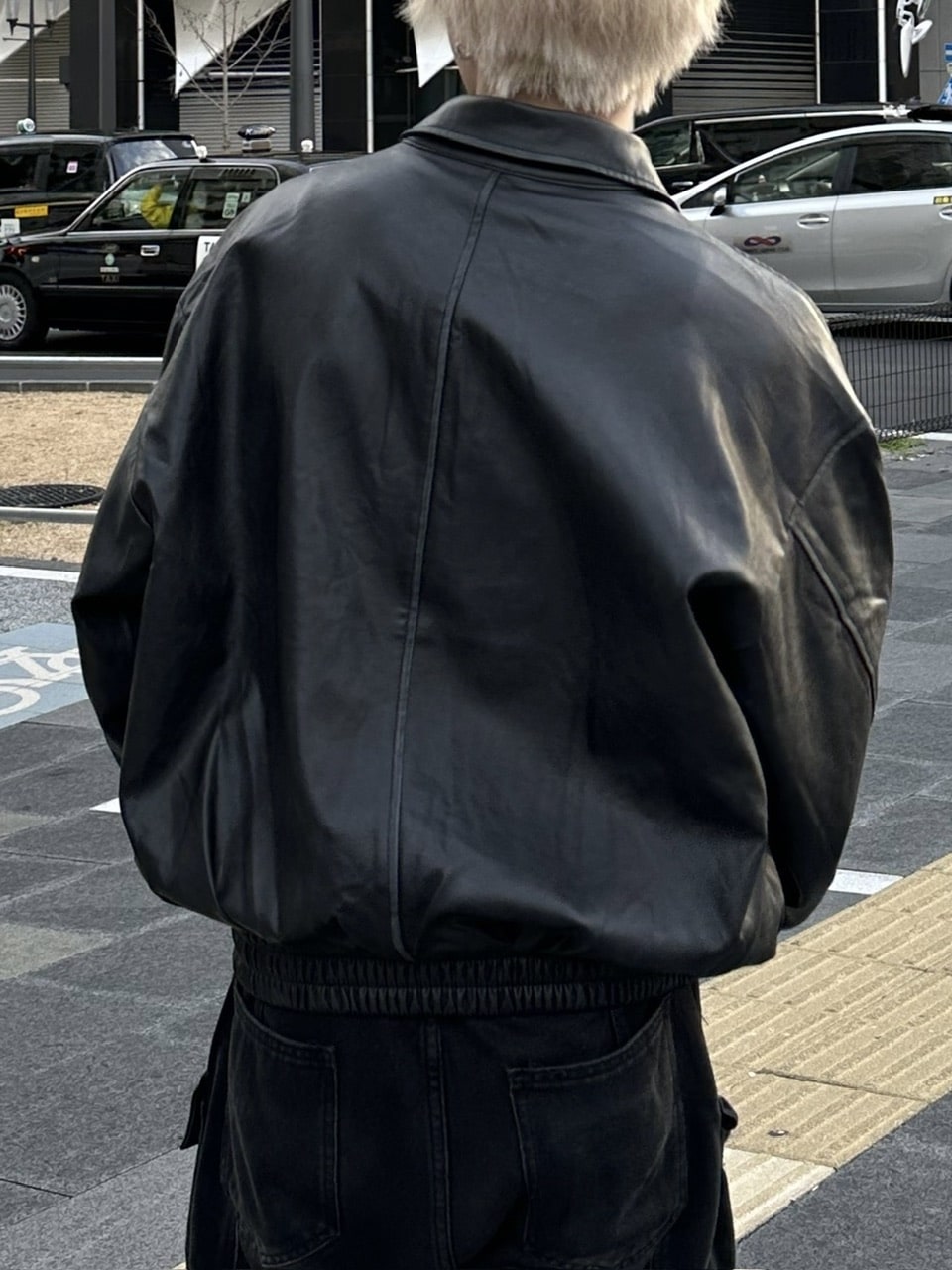 大阪店WEB限定受注制【Chikashitsu +】washing vegan leather jacket (2color)