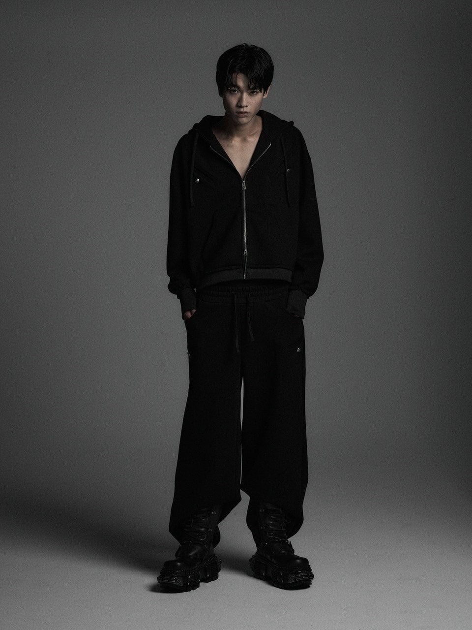 【Rosen Kreuz】the taste“V” WIDE OVERFIT SET UP PANTS