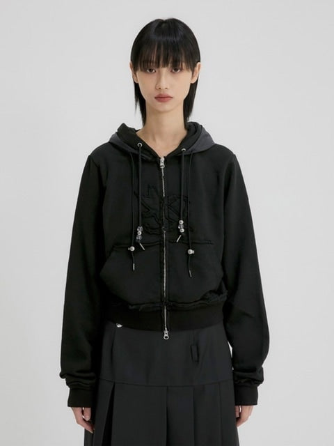 【FLAREUP】Layered Zip Hoodie / 【フレアアップ】レイヤードジップパーカー