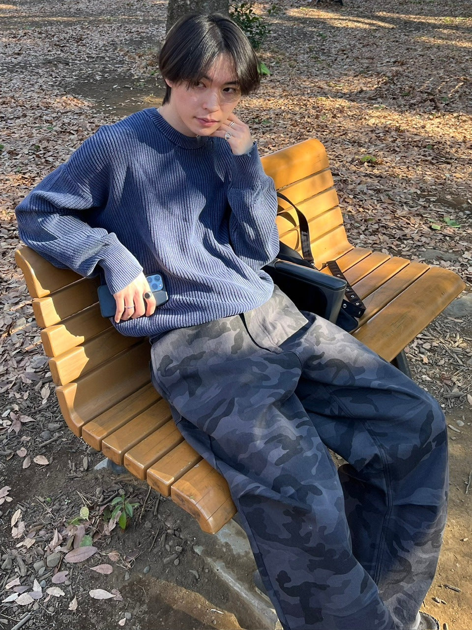 【Chikashitsu +】vintage wash damage knit (3color) / 【チカシツプラス】ビンテージウォッシュダメージ長袖ニット