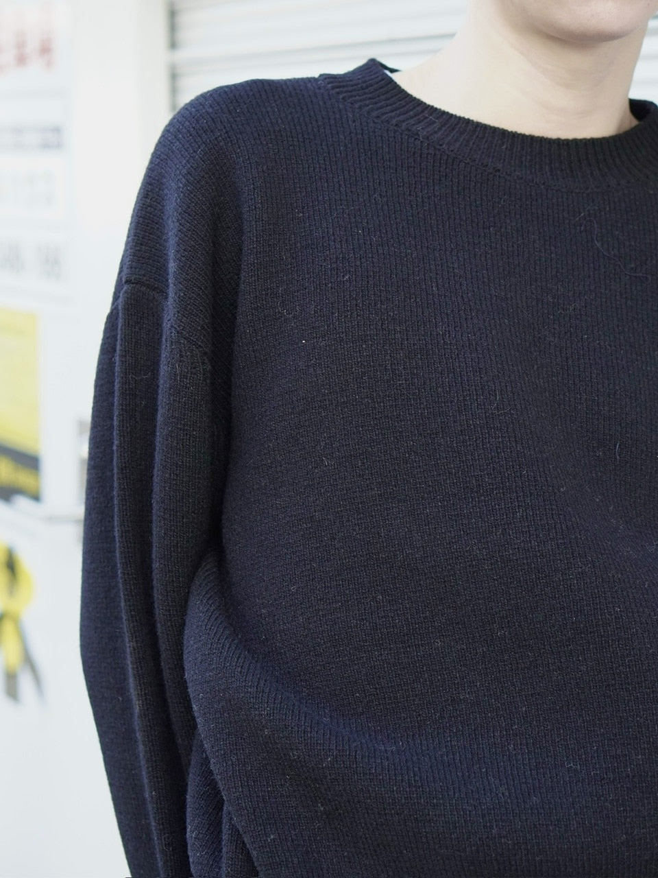 東京店WEB限定【Chikashitsu +】round wool knit (4color)