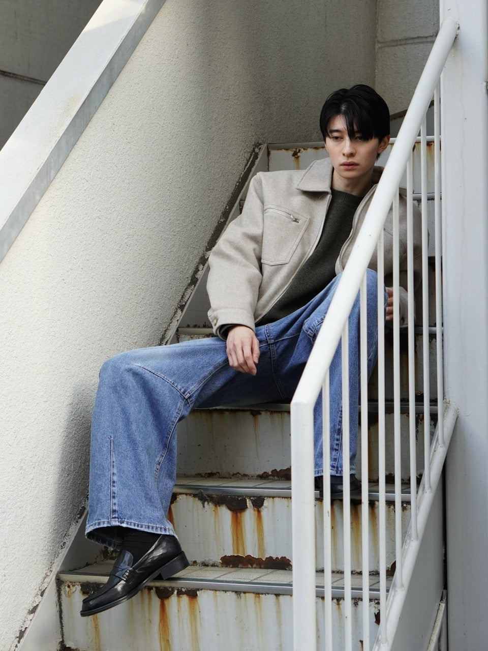 東京店WEB限定【Chikashitsu +】basic leather loafer (2color)