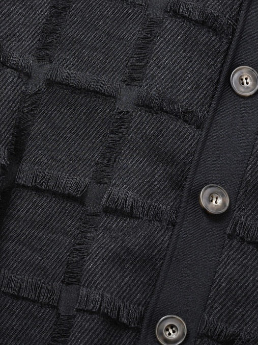 【AJOBYAJO】Fringe Check Cardigan