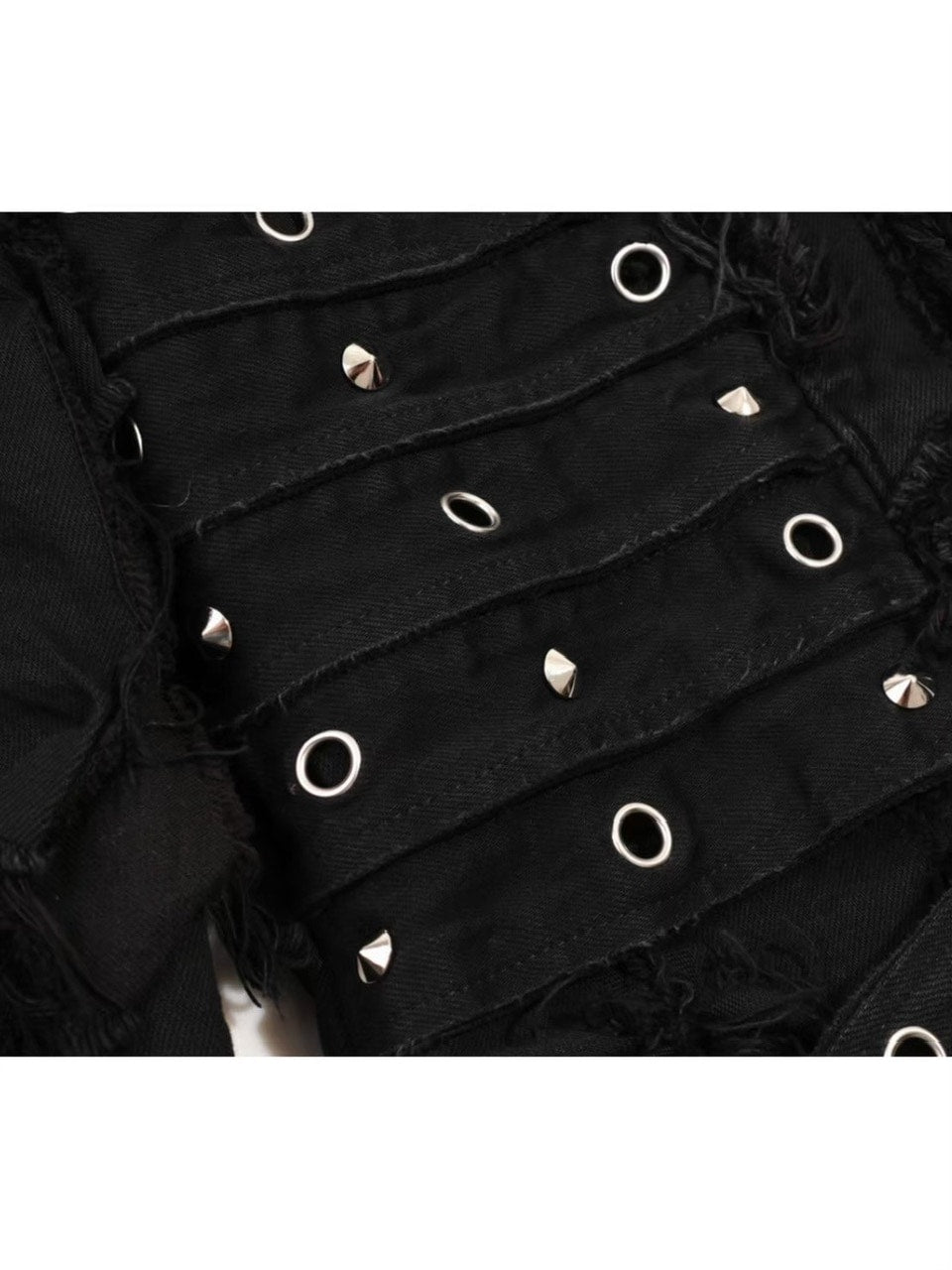 【UNIZ】BLACK MONSTER PANTS / 【ユニズ】ブラックモンスターダメージワイドデニムパンツ