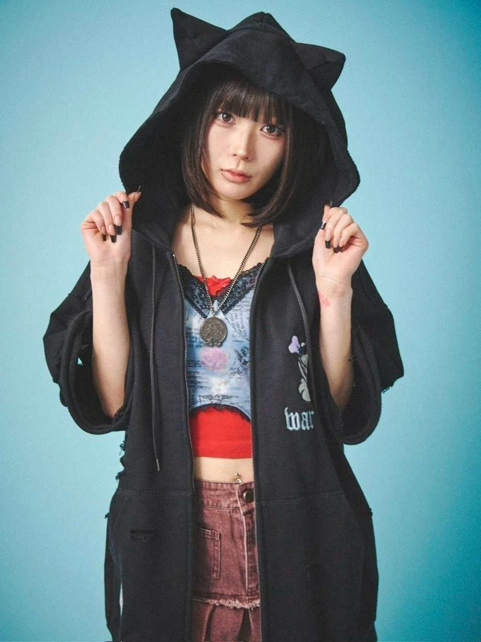 ガルフィー 病みに染まりし反戦 パーカー ユニセックス L ブラック 未使用級 GALFY】病みに染まりし反戦パーカー – PRESSING WEB SHOP