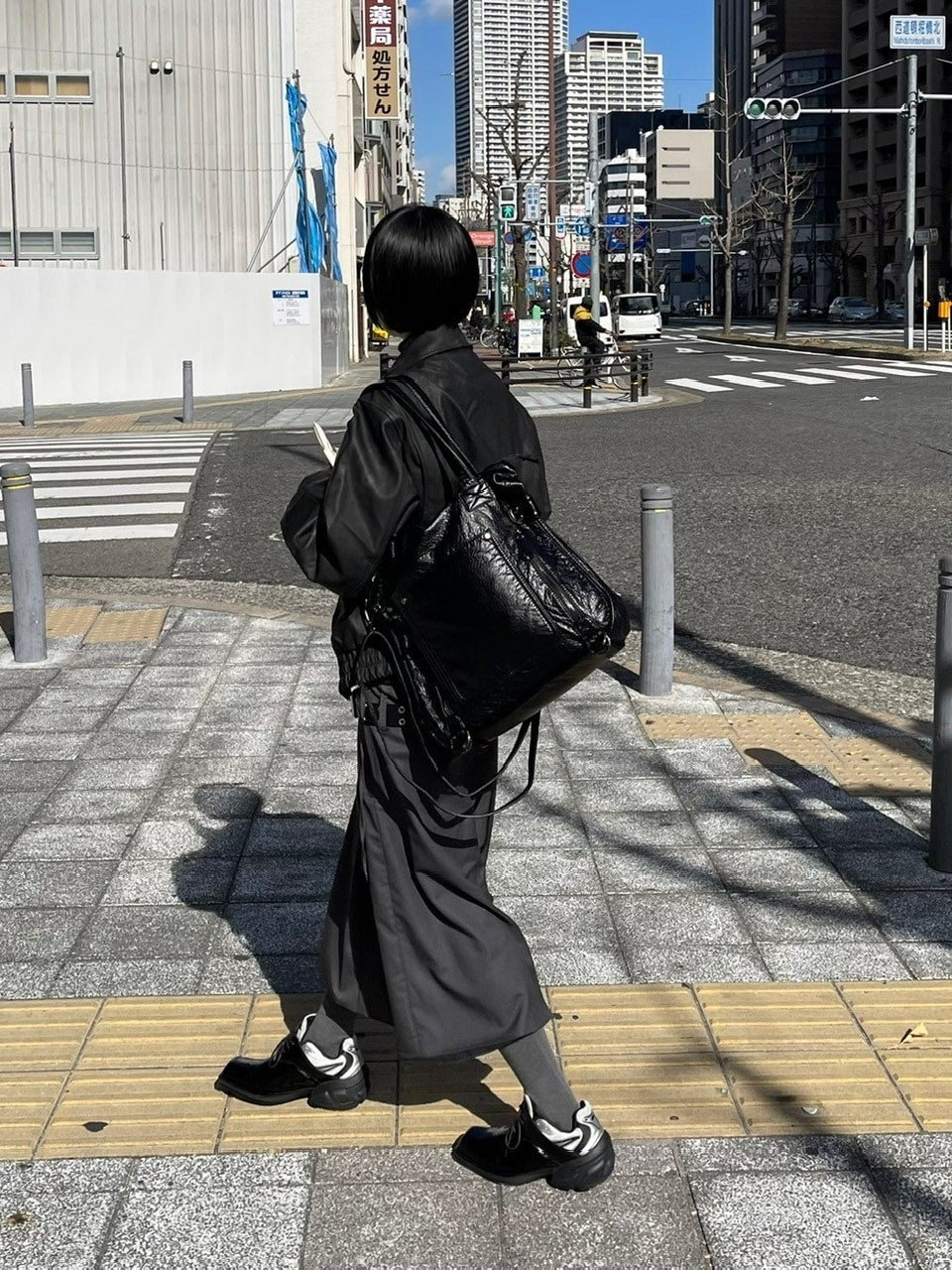 受注制【Chikashitsu +】antique like eco leather tote bag / 【チカシツプラス】アンティーク風エコレザートートバッグ