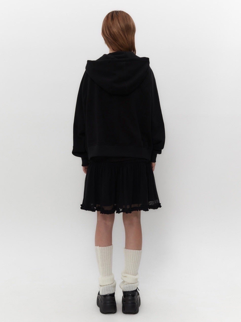 【TUOMIO】STRING CHARM HOOD ZIP-UP