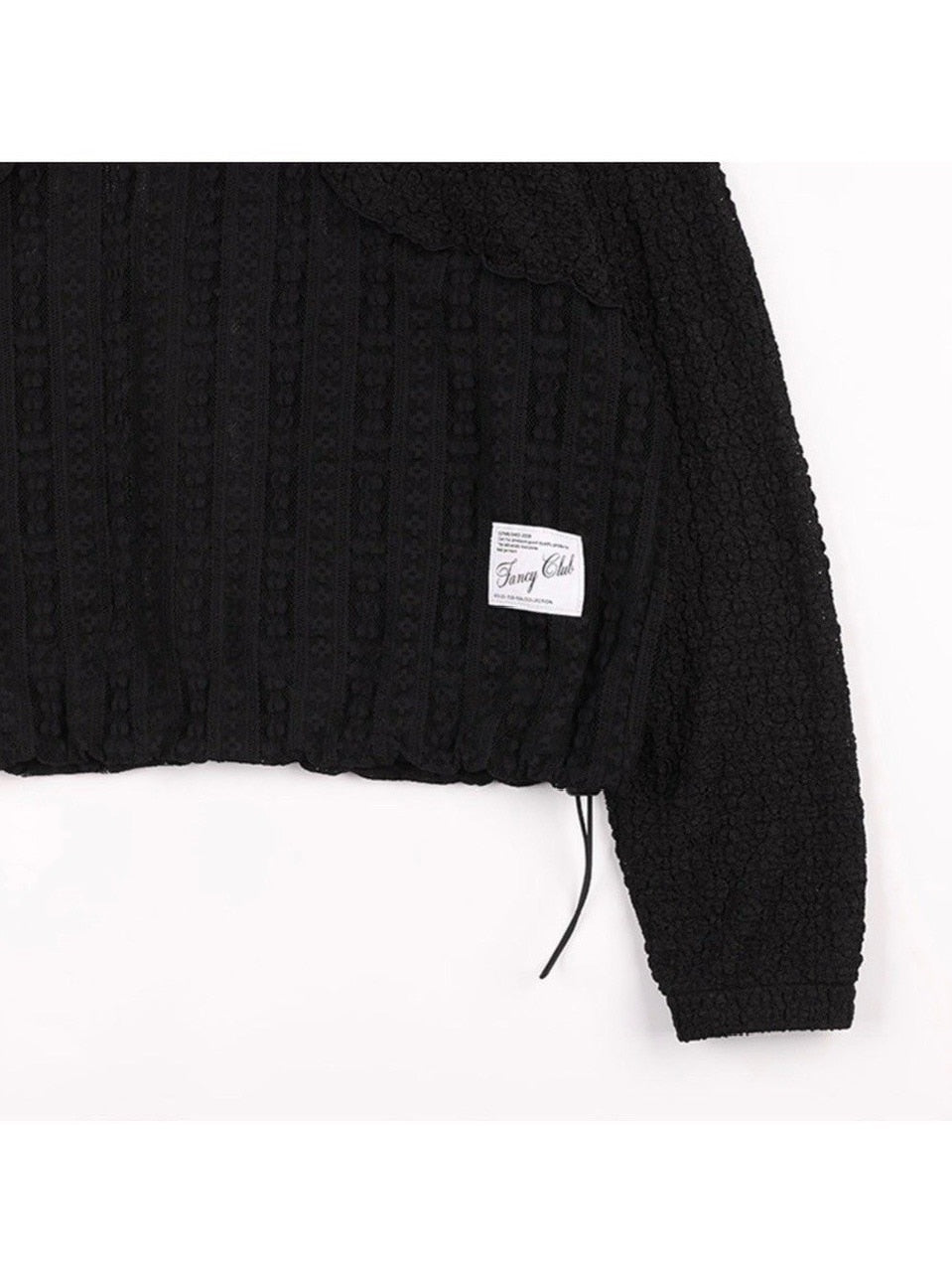 【FANCY CLUB】PLUMPY LACE LINE HOOD ZIP-UP / 【ファンシークラブ】レースメッシュジップアップパーカー