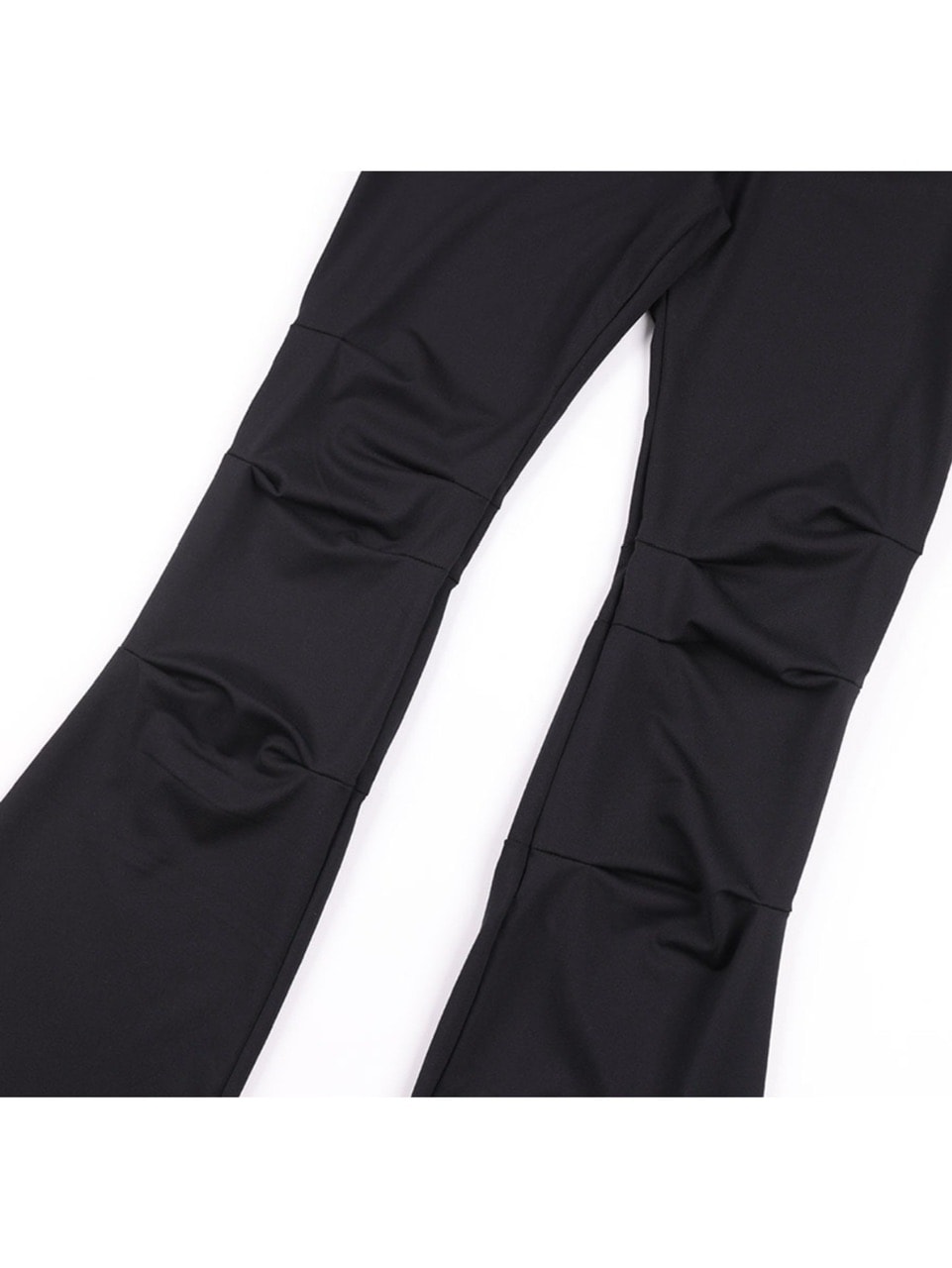 【FANCY CLUB】UNBALANCE SKIRT LAYERED PINTUCK PANTS