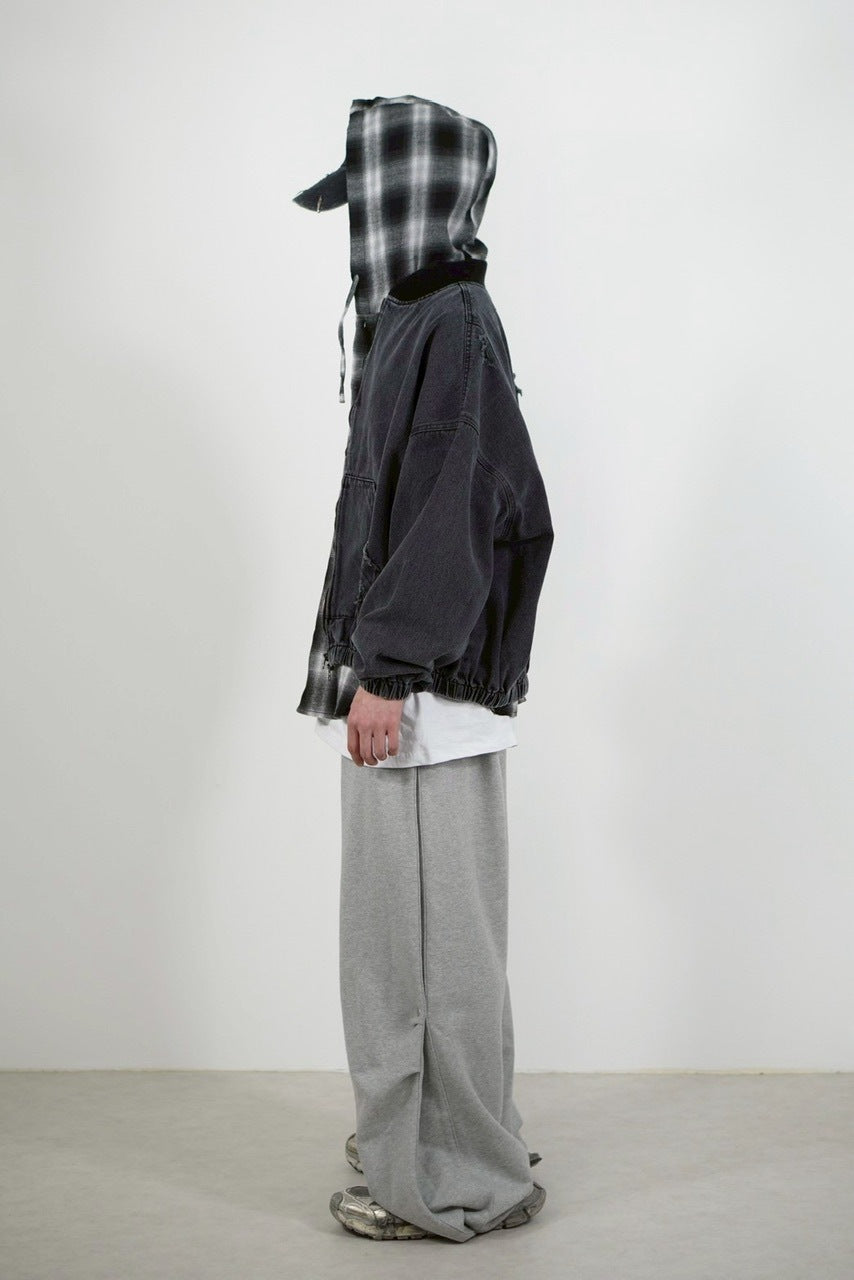 【Chikashitsu +】denim flight bomber jacket (2color)