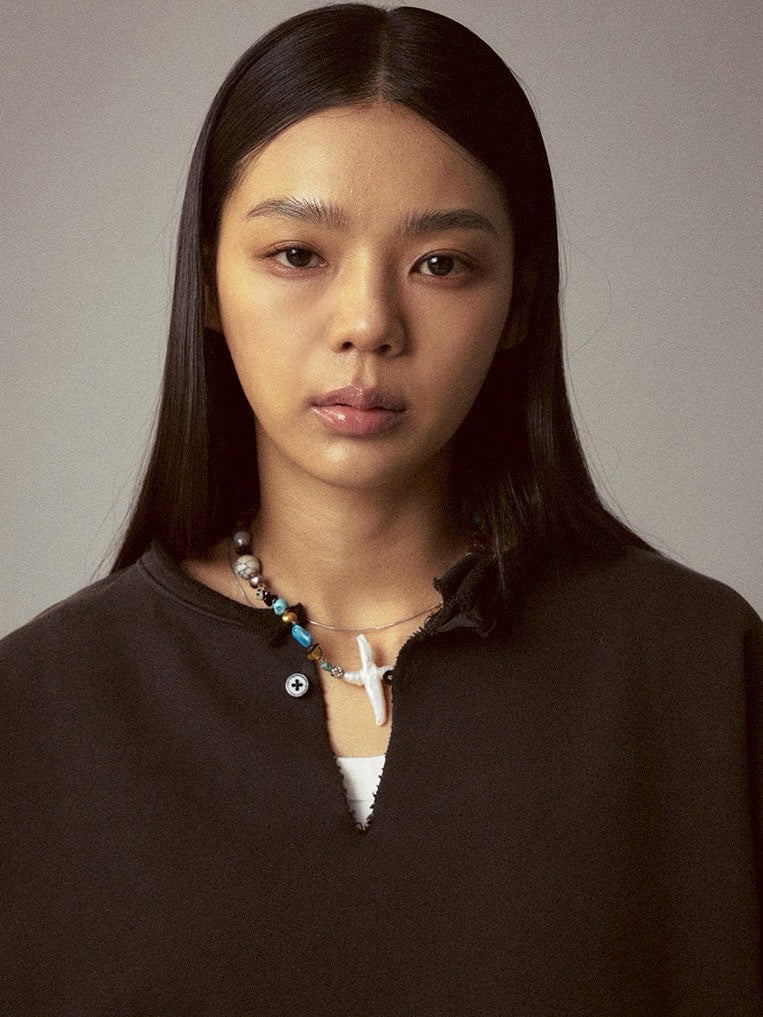 【Cord】Round Cut Vent Crew-neck