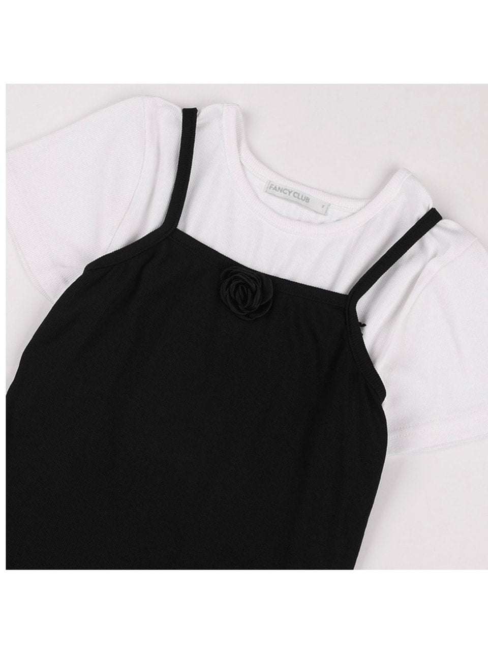 【FANCY CLUB】3-WAY LETTERING CORSAGE TEE