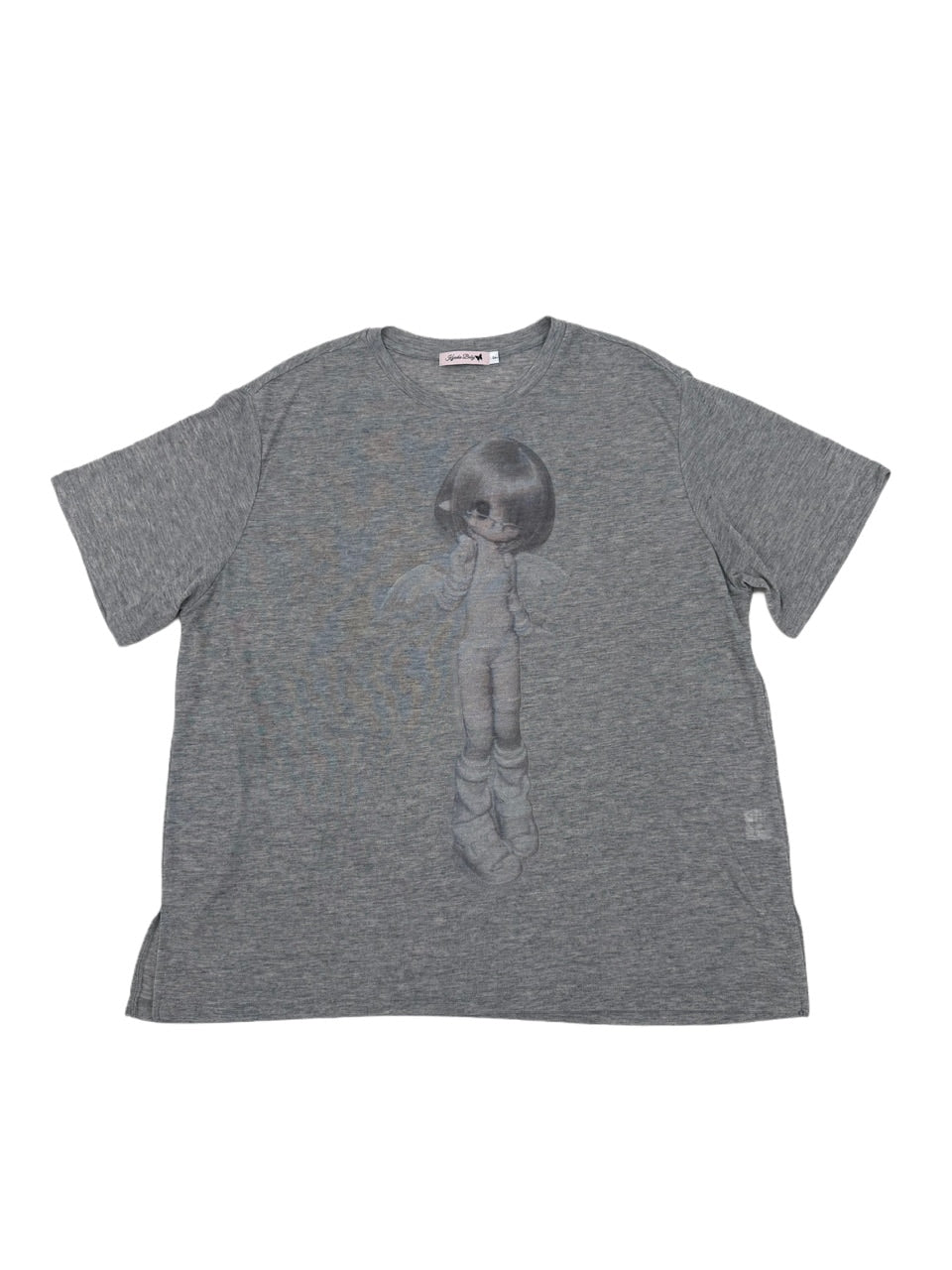 国際配送【Nerd out XU】Girl is angel see-through tee (2color)