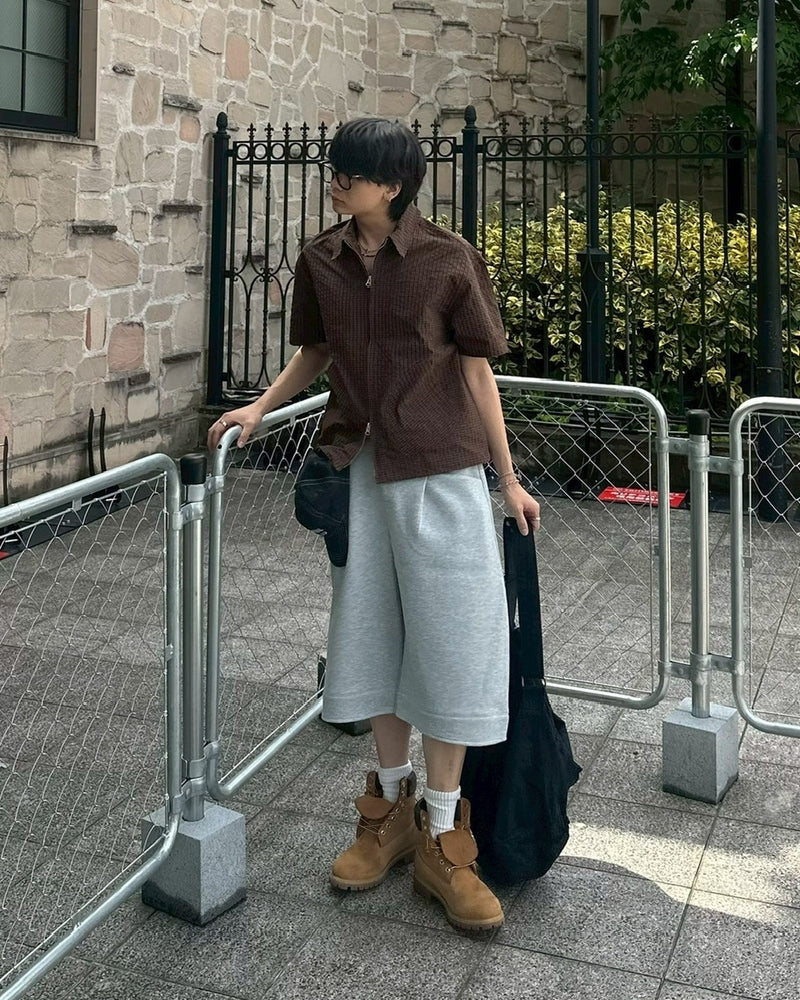 受注制【youll】easy bermuda sweat pants
