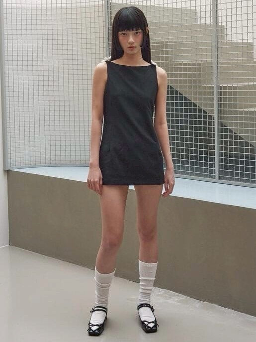 【ODDONEOUT】RIBBON SLEEVELESS ONE PIECE / 【オッドワンアウト】リボンタンクトップワンピース