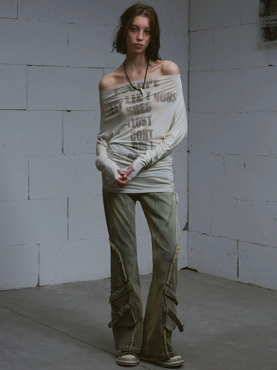 【Cest Nous】Fading throughout Denim jeans / 【セヌー】ウォッシングフレアデニムパンツ