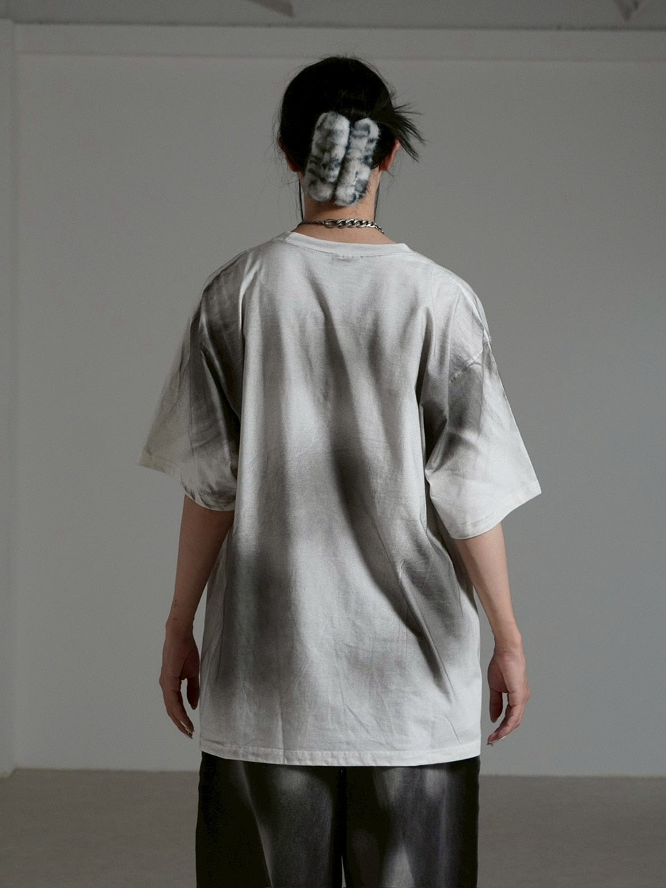 受注制【Chikashitsu +】pigment big star t-shirt (2color) / 【チカシツプラス】ピグメントビッグスタープリント半袖Tシャツ