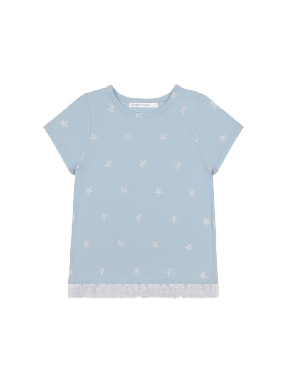 【FANCY CLUB】Lace Star Layered Tee / 【ファンシークラブ】レーススターレイヤード半袖Tシャツ