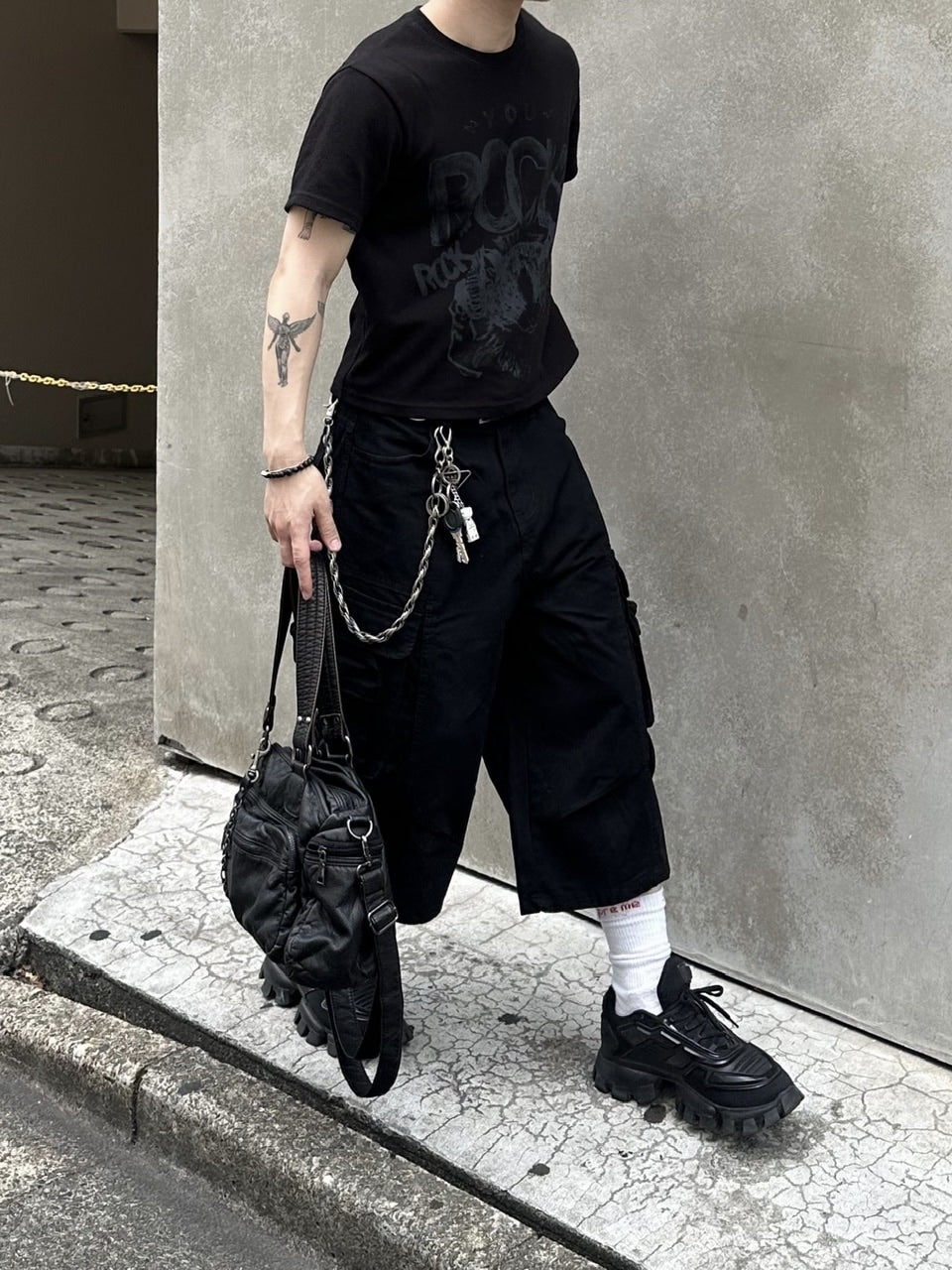 大阪店WEB限定受注制【Chikashitsu +】cotton cargo bermuda pants (2color)