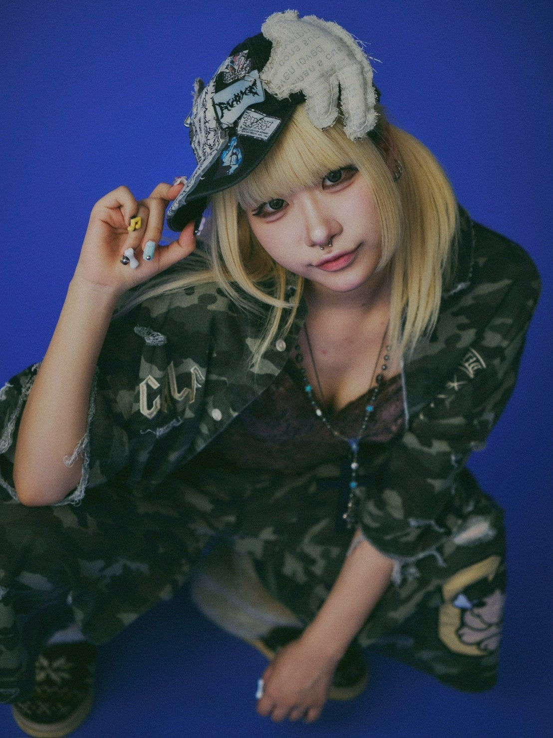 【GALFY】カモフラかも？ボロボロシャツ