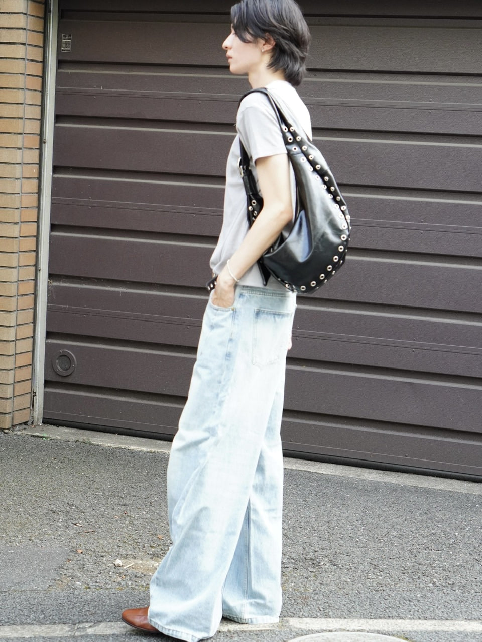 東京店WEB限定受注制【Chikashitsu +】cropped rib knit tee (3color)