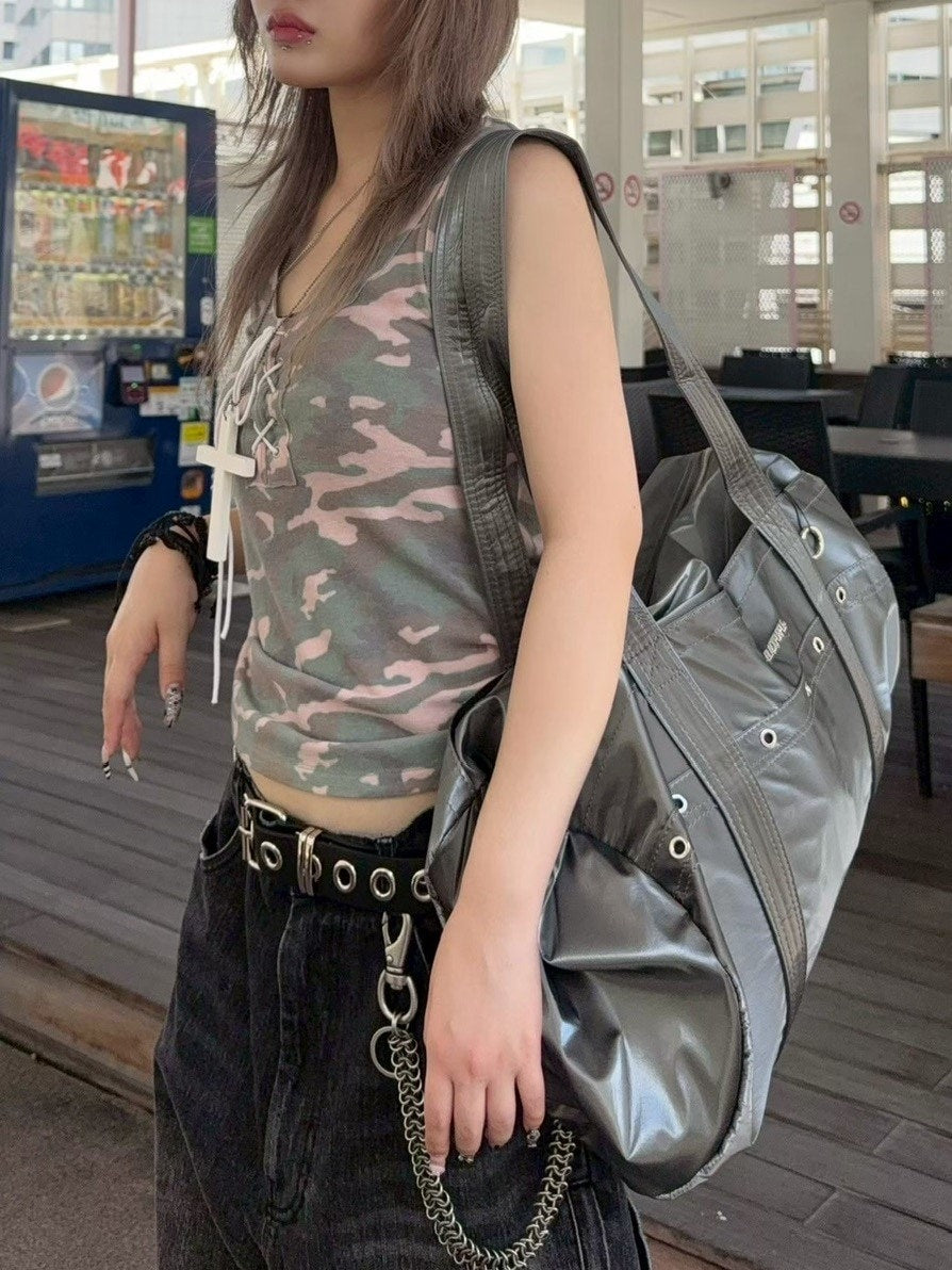 【SETUP‐EXE】CAMO RAW EDGE SLEEVELESS / 【セットアップエグゼ】カモローエッジタンクトップ