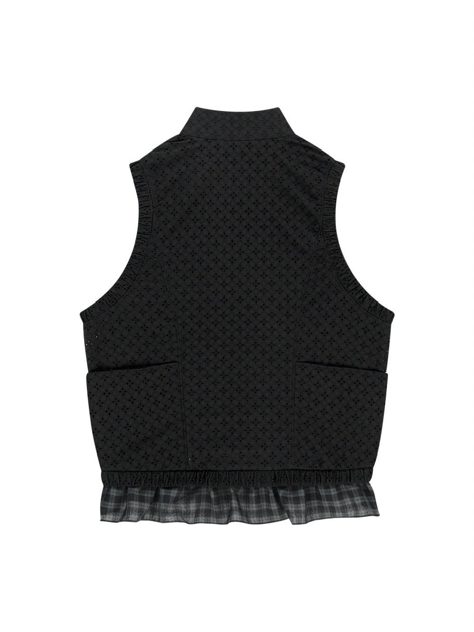 【TUOMIO】EYELET FRILL VEST / 【トゥオミオ】アイレットフリルベスト