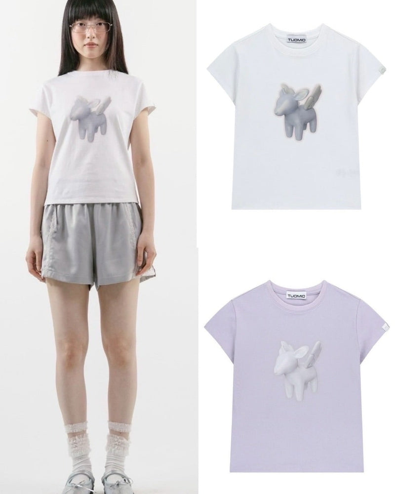 【TUOMIO】ANGEL DEER BABY T-SHIRT / 【トゥオミオ】エンジェルディアベイビー半袖Tシャツ