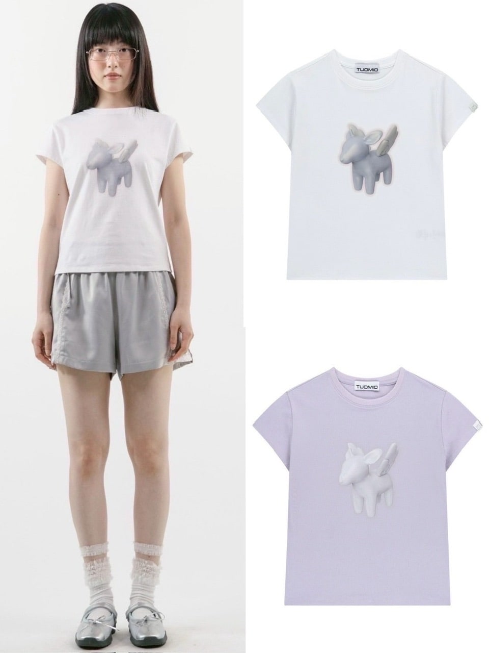 【TUOMIO】ANGEL DEER BABY T-SHIRT / 【トゥオミオ】エンジェルディアベイビー半袖Tシャツ