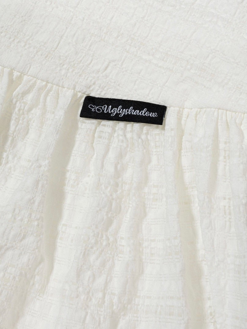 【Uglyshadow】CHECK SHIRRING SKIRT / 【アグリーシャドウ】チェックシャーリングミニスカート