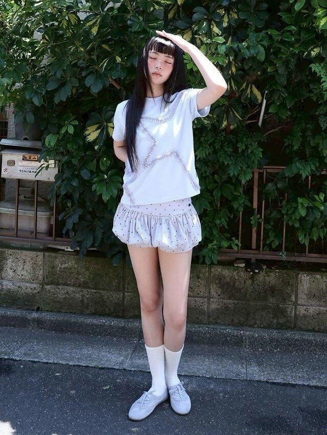 【Uglyshadow】DOTTED PUMPKIN SKIRT PANTS / 【アグリーシャドウ】ドットパンプキンミニスカートパンツ