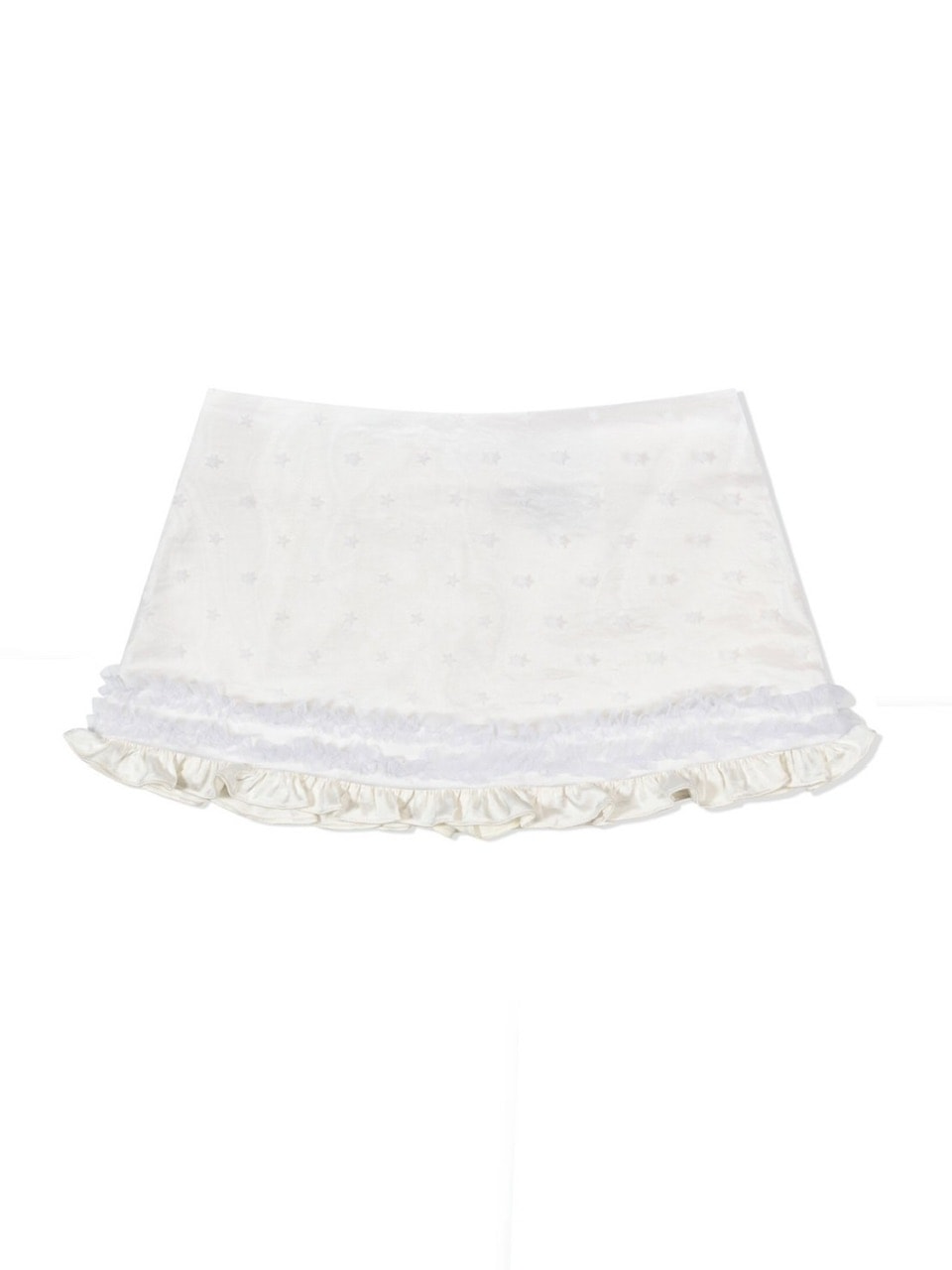 【Uglyshadow】 MESH STAR RUFFLE MINI SKIRT / 【アグリーシャドウ】メッシュスターラッフルミニスカート