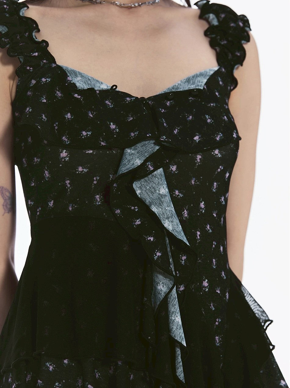 【CHERRYQUIRI】misty ruffle layered sleeveless