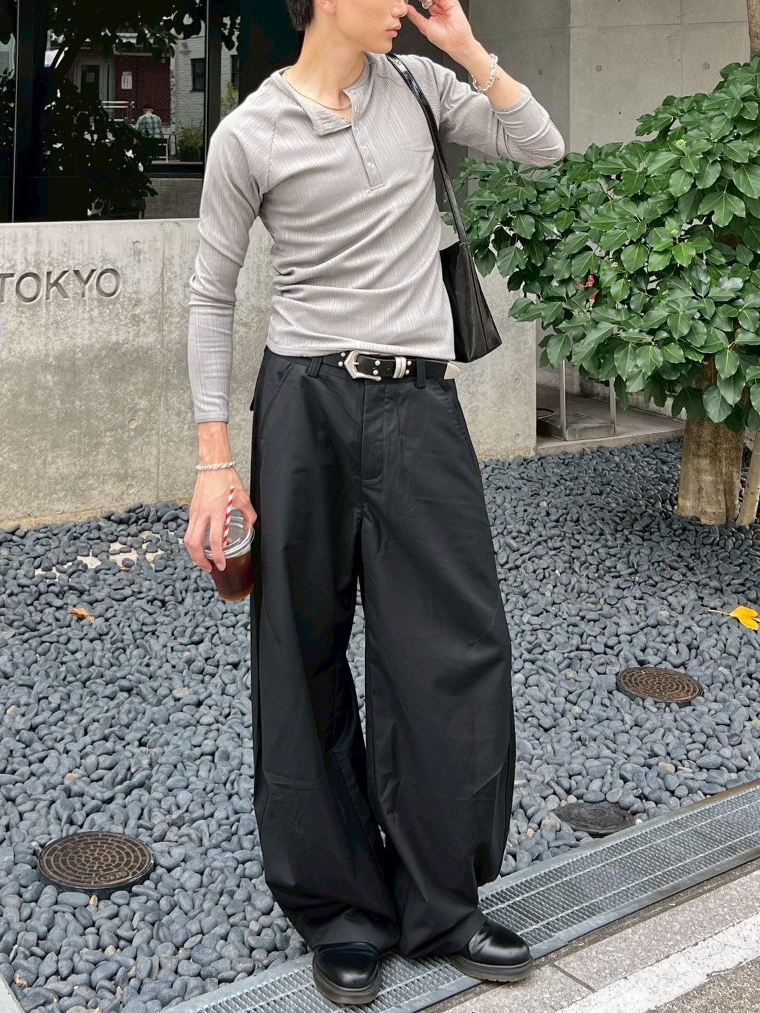 東京店WEB限定受注制【Chikashitsu +】snap rib henley neck tee / 【チカシツプラス】スナップリブヘンリーネックTシャツ (4color)