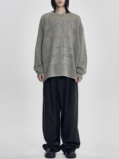 【AJOBYAJO】Total Logo Drop Needle Sweater / 【アジョバイアジョ】トータルロゴドロップニードル長袖セーター