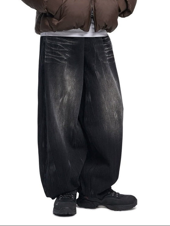 【NOMANUAL】 WASHED JUMBO DENIM PANTS