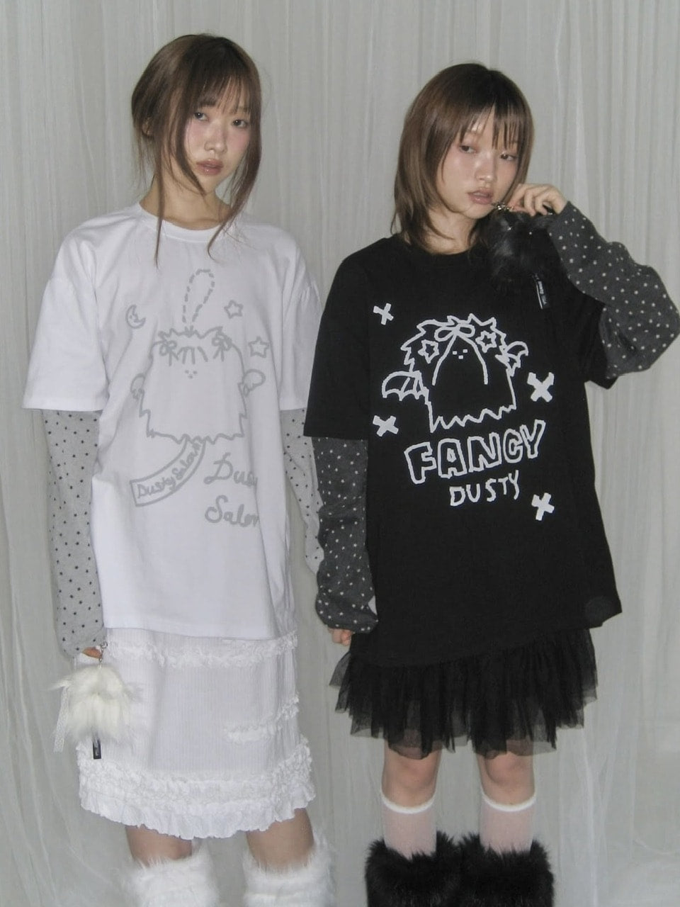【FANCY X DUSTY】DUSTY CLUB LAYERED LONG SLEEVE / 【ファンシー X ダスティ】ダスティークラブレイヤード長袖Ｔシャツ
