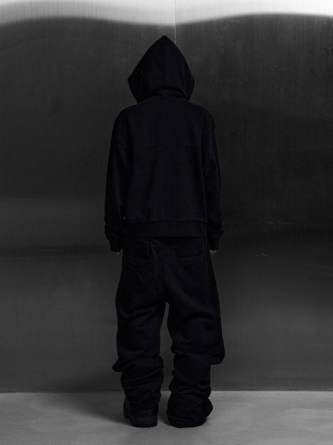 【Rosen Kreuz】EYELET EDGE Set-Up LAYERED SWEAT PANTS