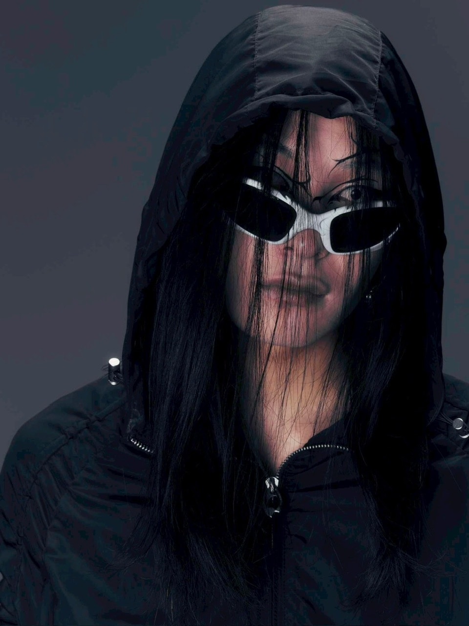 【DIG YOUR OWN GRAVE】SYN-EDGE BLOUSON /【ディグユアオウングレイブ】アシンメトリーテックブルゾン