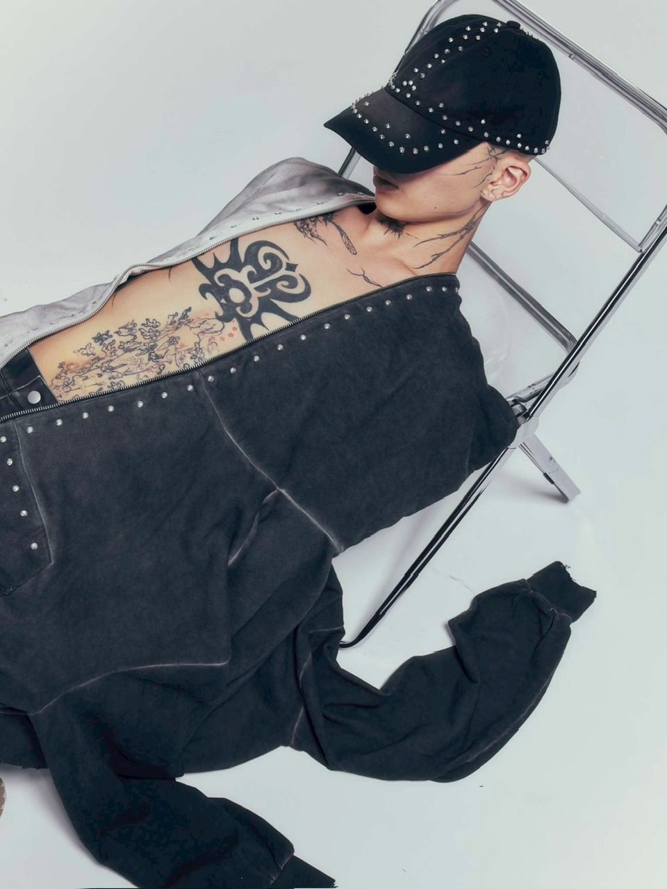 【DIG YOUR OWN GRAVE】SILENT CROSS CAP /【ディグユアオウングレイブ】スタッズキャップ