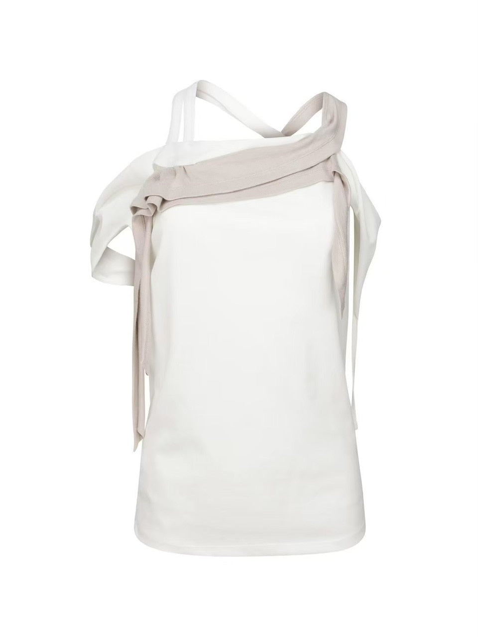 【NACHE】RAWCUT HALTER SLEEVELESS