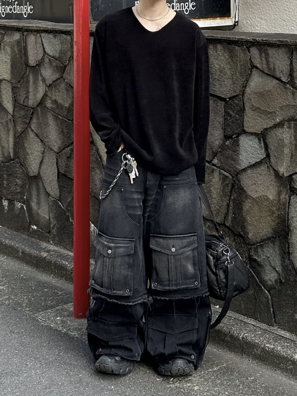 大阪店WEB限定受注制【Chikashitsu +】simple deck v neck knit / 【チカシツプラス】シンプルデッキブイネックニット (3color)