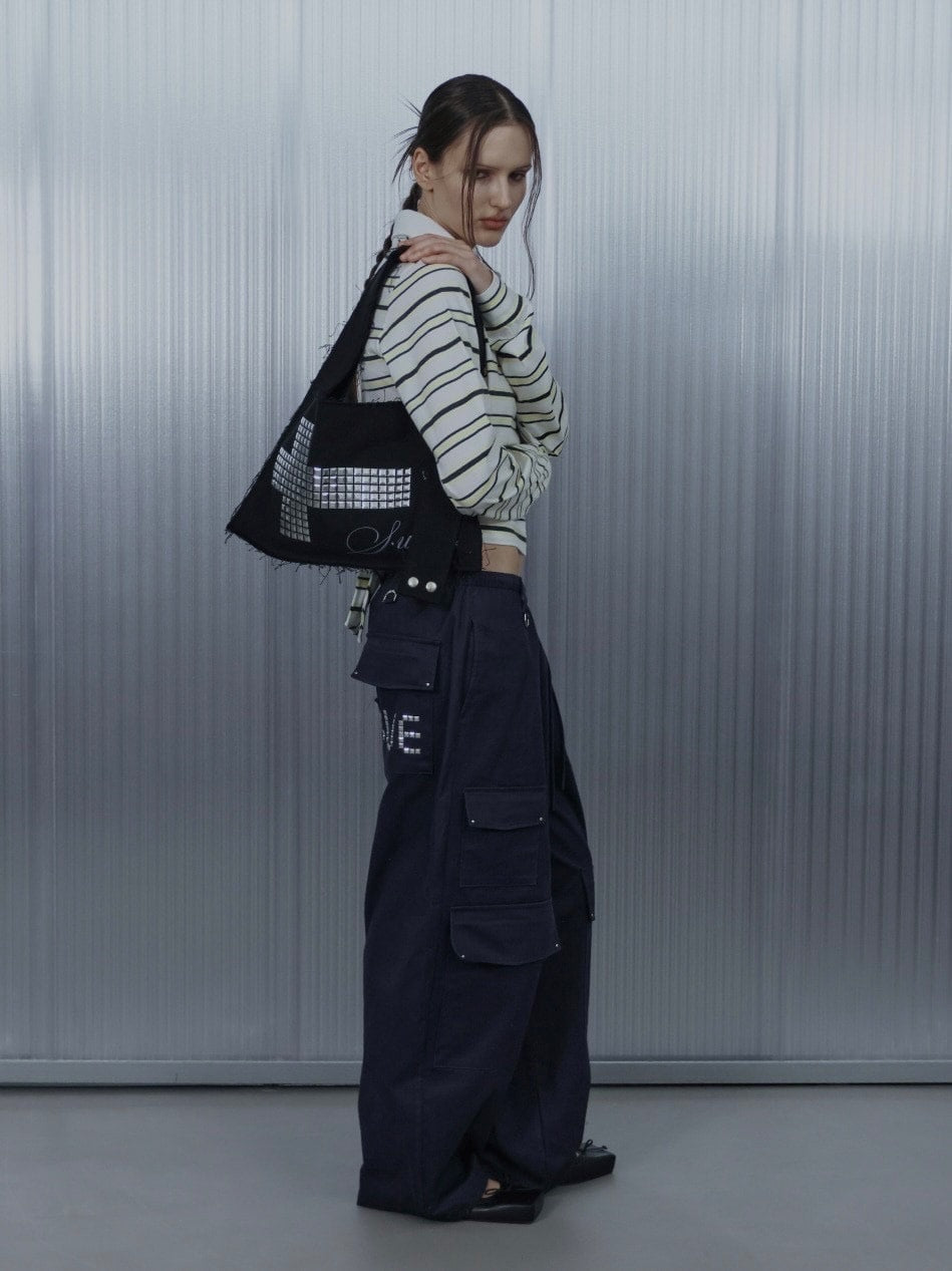 【SETUP‐EXE】TWO-WAY RAW CROSSBAG / 【セットアップエグゼ】ツーウェイロークロスバッグ