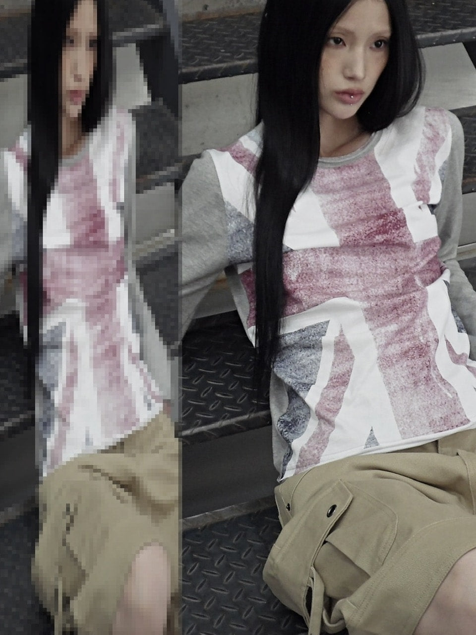 【FANCY CLUB】UNION JACK LONG SLEEVE / 【ファンシークラブ】ユニオンジャック長袖Ｔシャツ