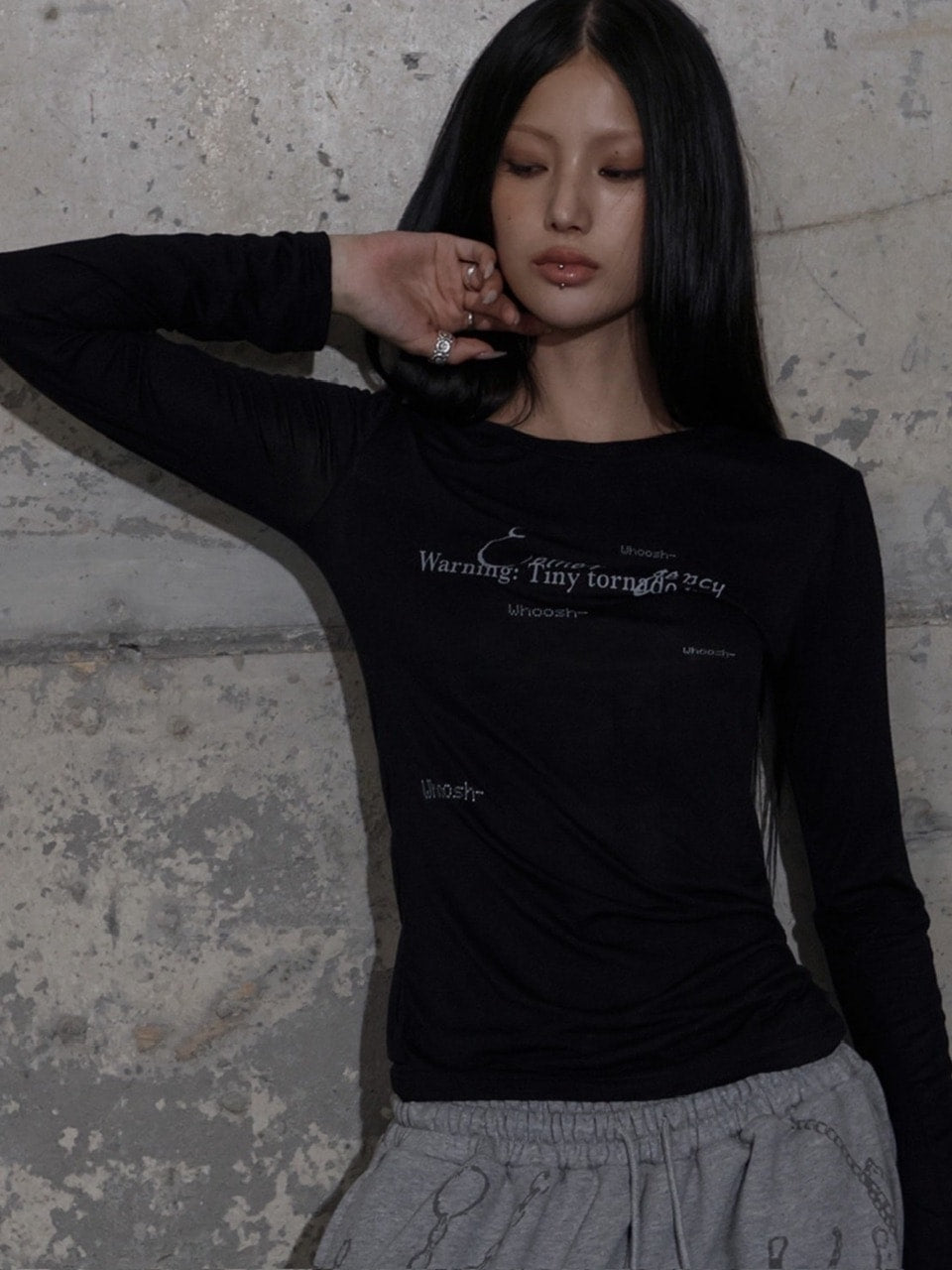 【FANCY CLUB】BACK CROSS LONG SLEEVE / 【ファンシークラブ】バッククロス長袖Ｔシャツ