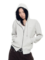 【AAKAM】Knitted Zip-Up Hoodie