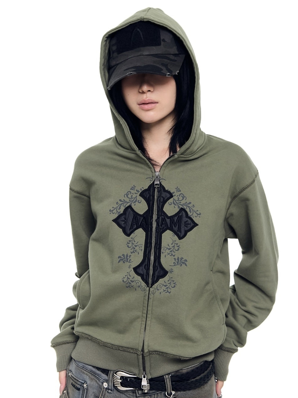 12/21再入荷【AAKAM】AKM CROS2 Zip-Up Hoodie